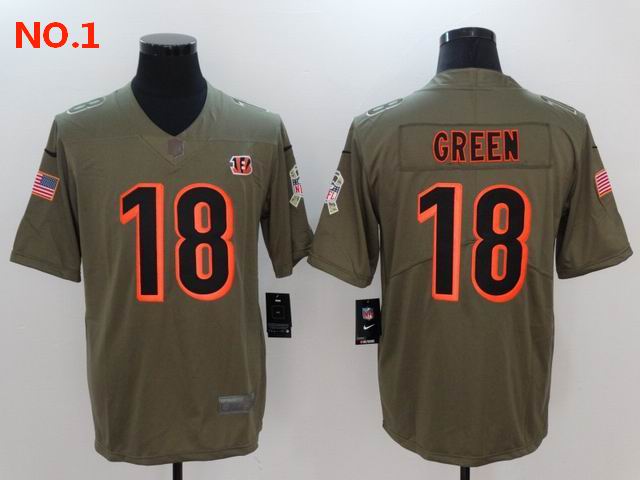 Cheap Men's Cincinnati Bengals #18 A.J. Green Jersey NO.1;